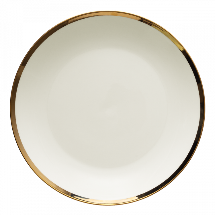 Lunasol - Plytký tanier so zlatým lemom Coupe 27 cm set 4 ks – Flow (492540)