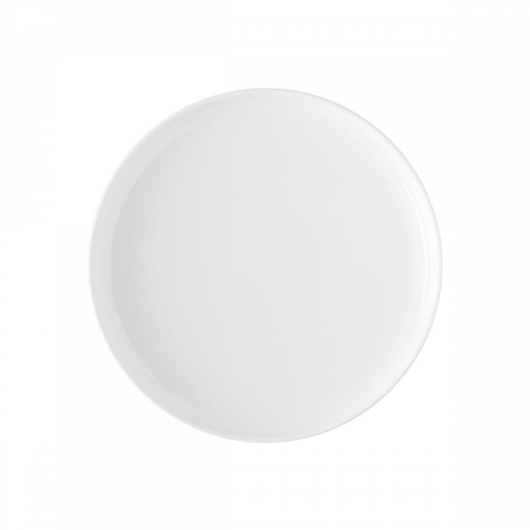 Lunasol - Dezertný tanier Coupe biely 20 cm – Flow (491070)