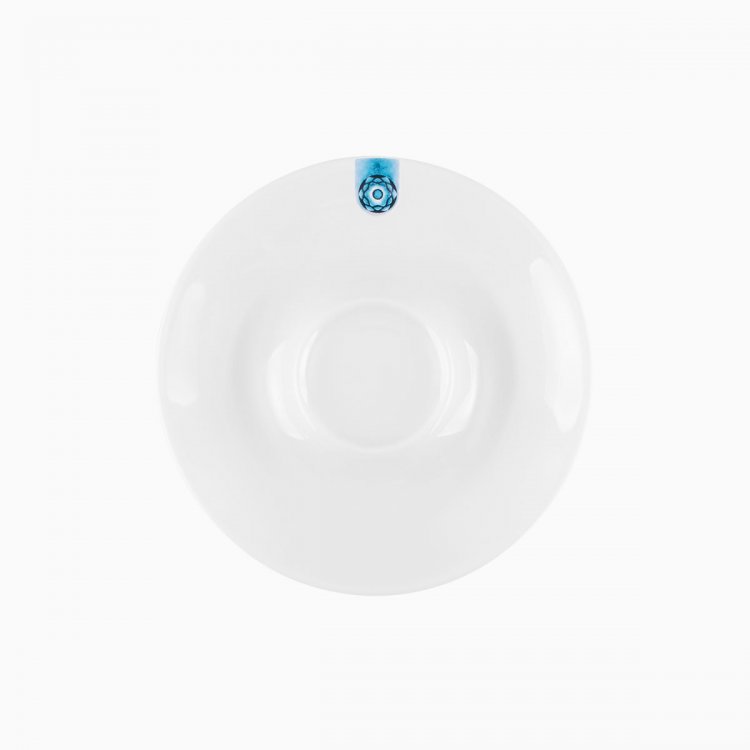 Lunasol - Kávová/čajová podšálka s modrým ornamentom 15 cm – Gaya RGB (451851)