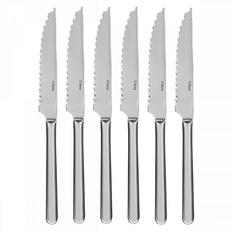 Sola - Steakové nože v striebornom magnetickom boxe 6 ks - Como (110507)