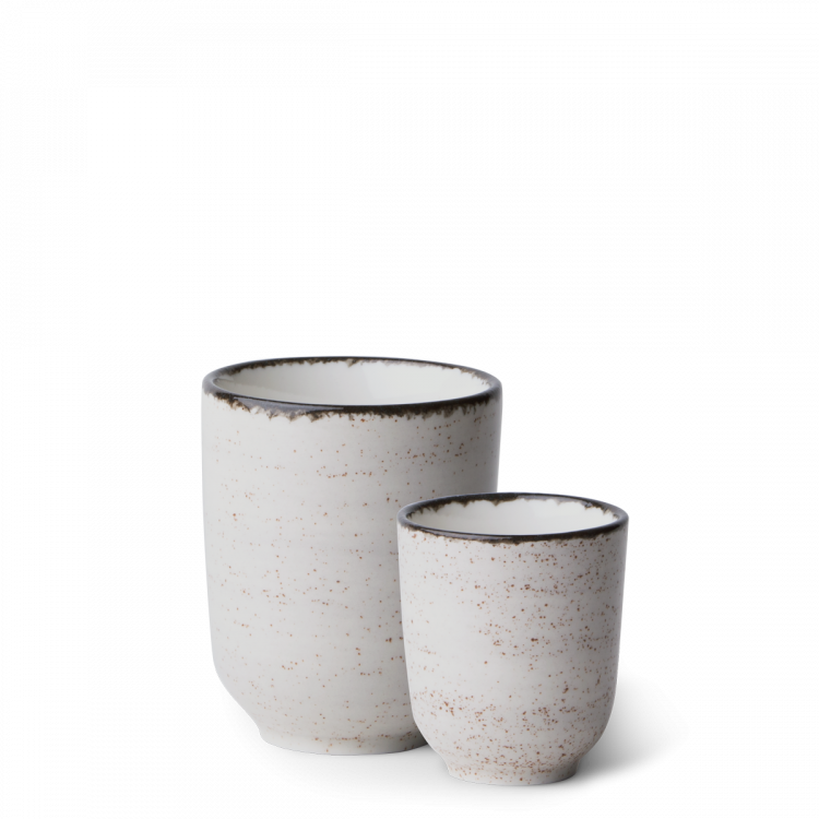 Lunasol - Porcelánový set 8 ks - Gaya Atelier sivé fŕkané (453097)
