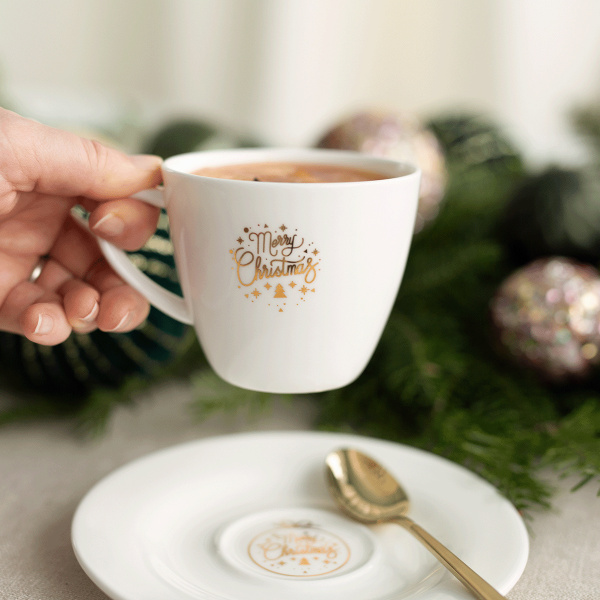 Šálka na kávu 250 ml - Premium Platinum Line Merry Christmas