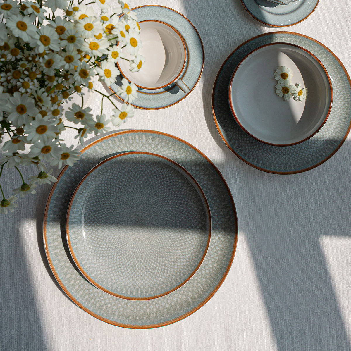 Tanier plytký Coupe 27 cm set 4 ks - Elements Day Mandala