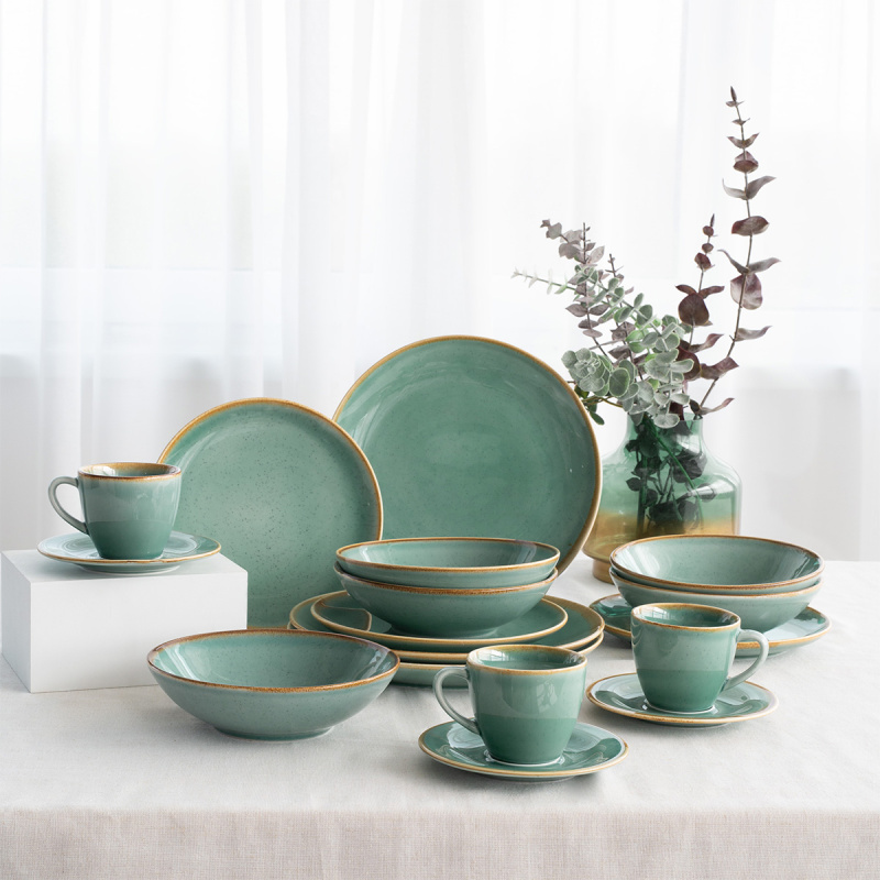 Porcelánový set 30 ks - Sand tyrkysový – Gaya