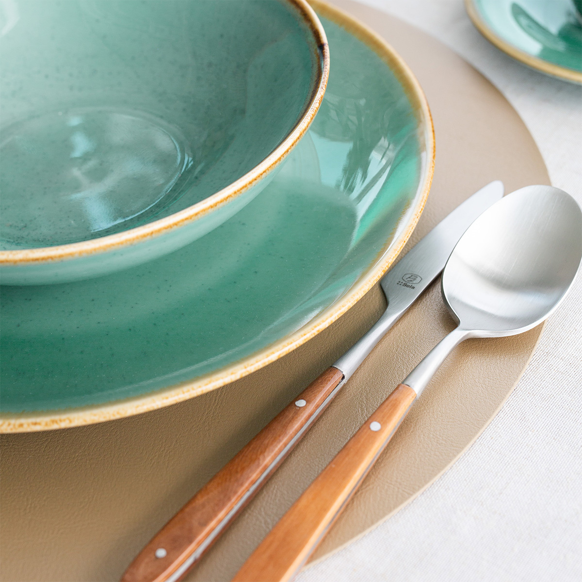 Porcelánový set 30 ks - Sand tyrkysový – Gaya