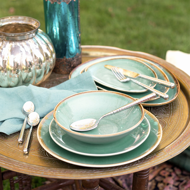Porcelánový set 30 ks - Sand tyrkysový – Gaya