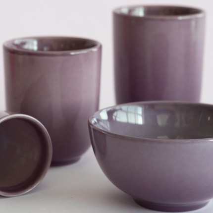 Mokka šálka bez uška 80 ml | Gaya Solatelier Aubergine