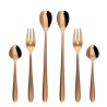 Darčekový set so srdiečkom 6 ks ružovo-zlatý — Love Cutlery