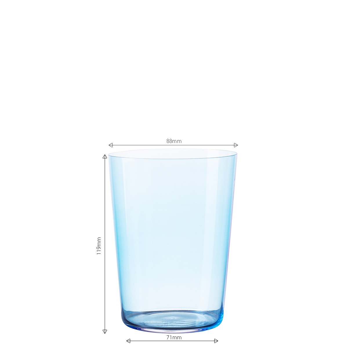 Poháre Tumbler modré 515 ml set 6 ks – 21st Century Glas Lunasol META Glass