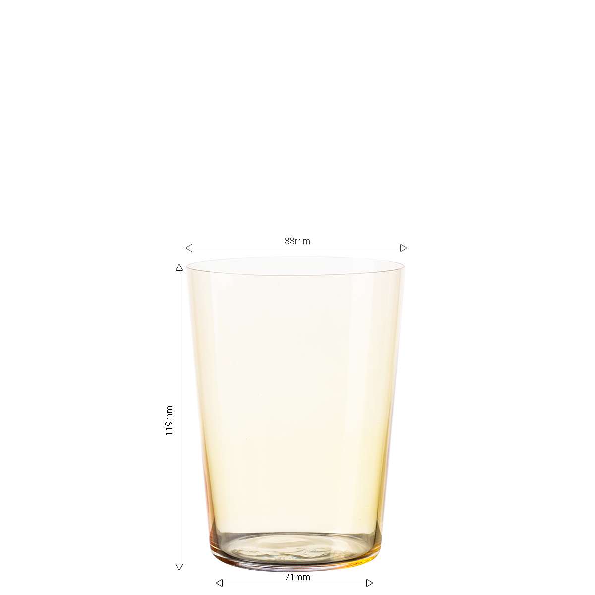 Poháre Tumbler žlté 515 ml set 6 ks – 21st Century Glas Lunasol META Glass