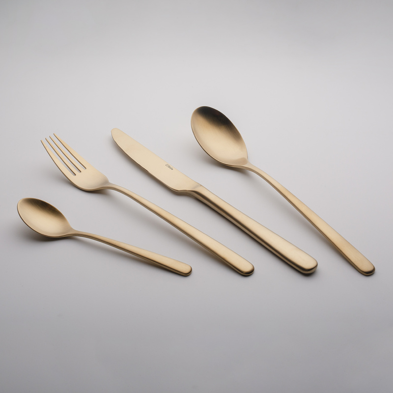 Príborový set 16 ks – Salamanca PVD Champagne matný
