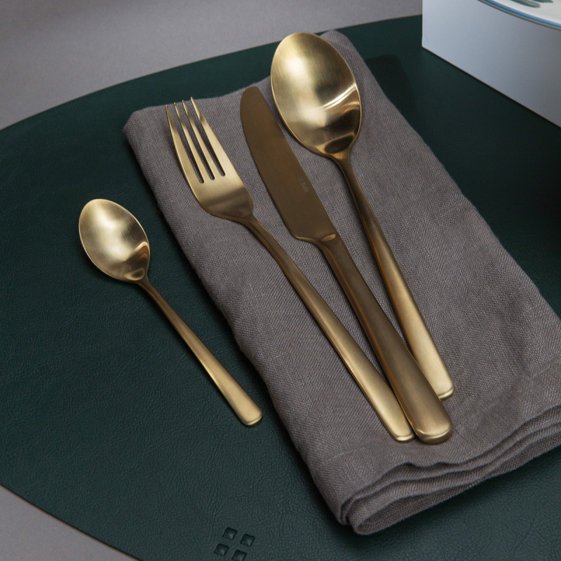 Príborový set 16 ks – Salamanca PVD Champagne matný