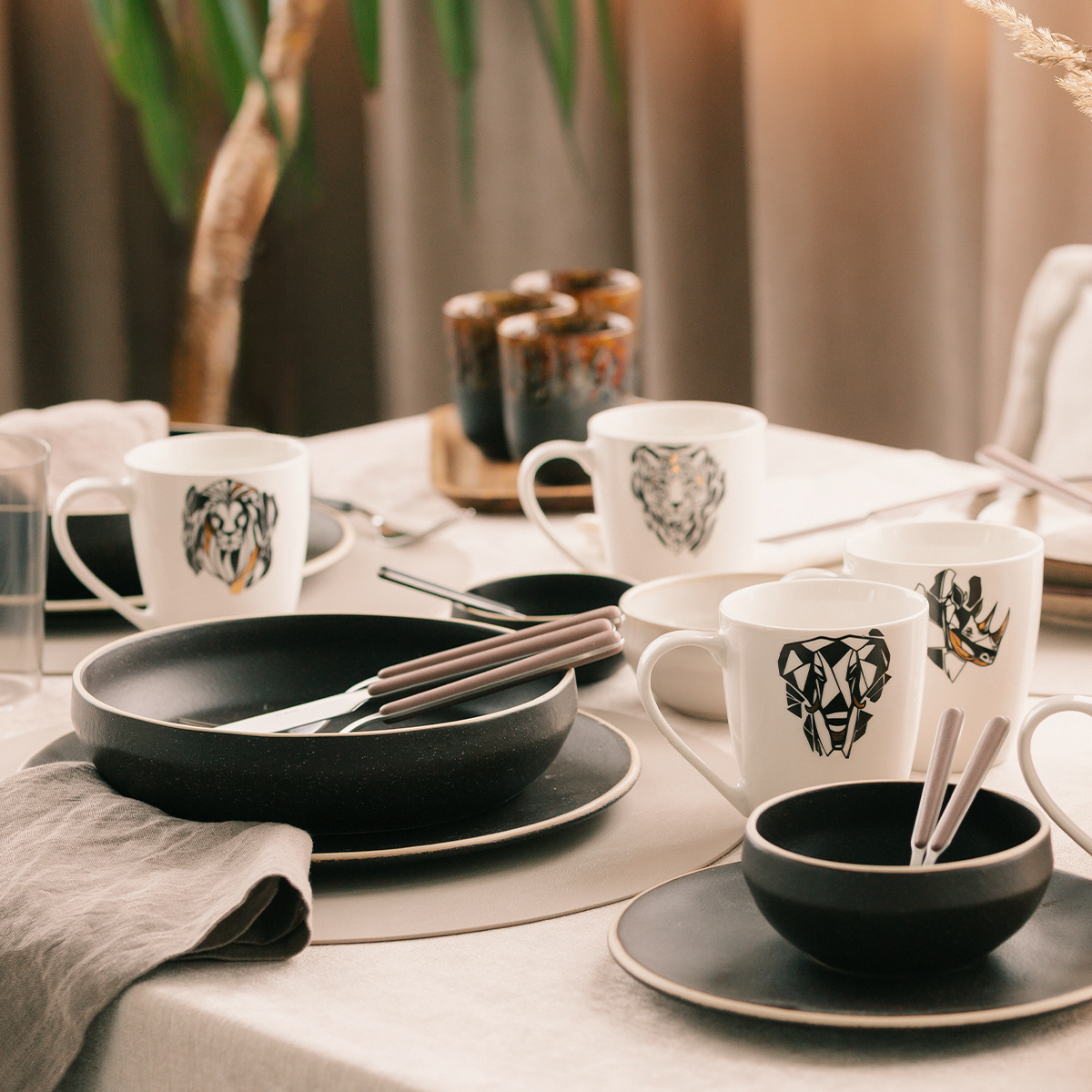 Set keramických tanierov 18 ks - Gaya Elements Terra North
