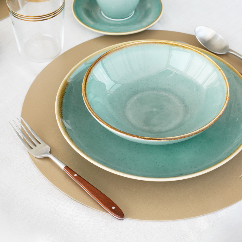 Porcelánový set 30 ks - Sand tyrkysový – Gaya