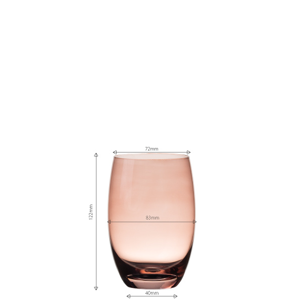 Poháre Tumbler burgundy 460 ml 6 ks - Optima Glas Lunasol