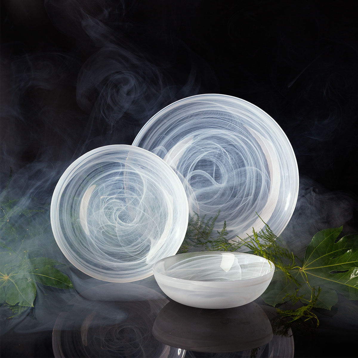 Tanier plytký biely 28 cm - Elements Glass