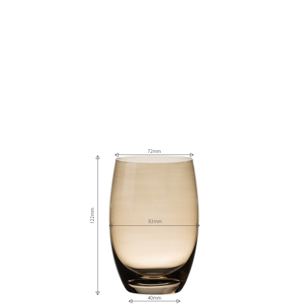 Poháre Tumbler taupe 460 ml 6 ks - Optima Glas Lunasol