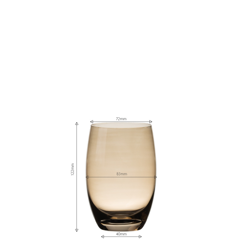 Poháre Tumbler taupe 460 ml 6 ks - Optima Glas Lunasol
