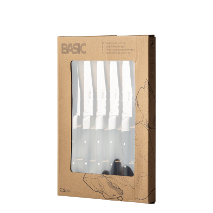 Set steakových nožov 6 ks čierny | Basic Country II