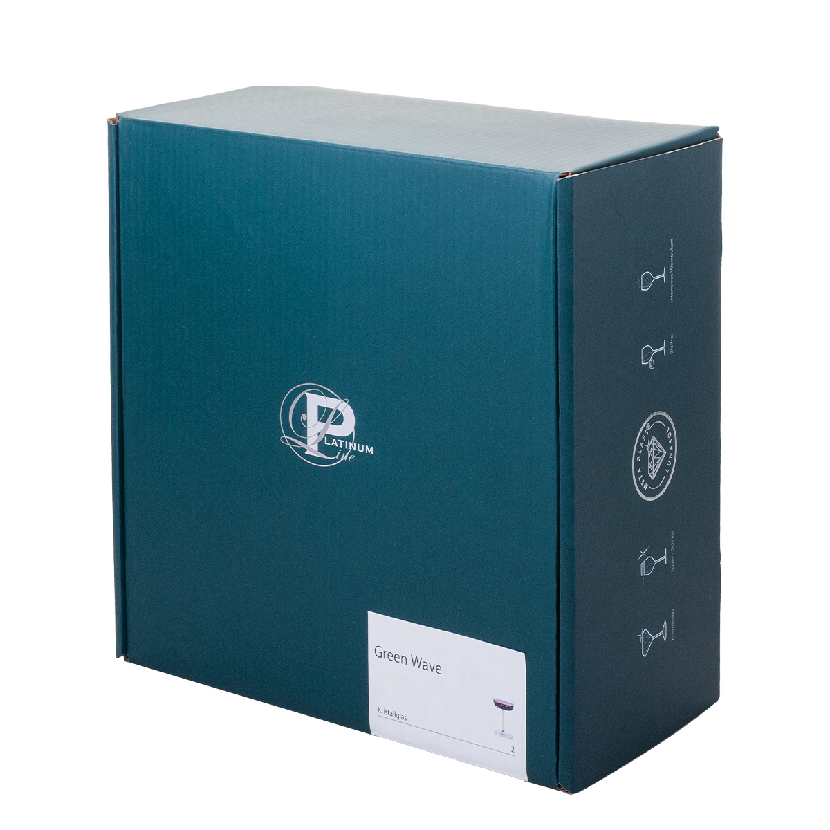 Poháre na biele víno 400 ml set 2 ks – Green Wave Platinum Line Lunasol II