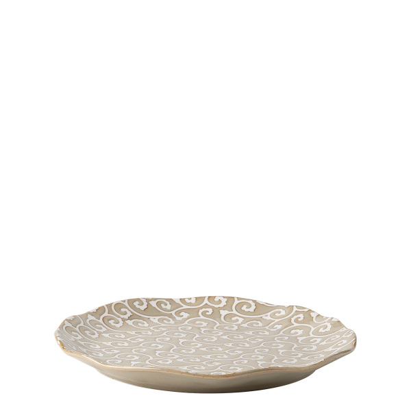 Plytký tanier Wavy 25 cm | Levante Pearl