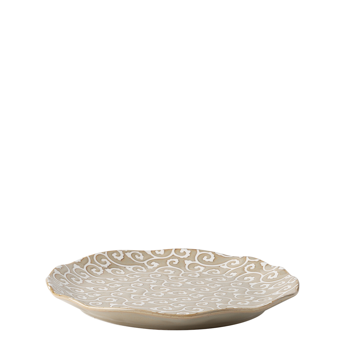 Plytký tanier Wavy 25 cm | Levante Pearl