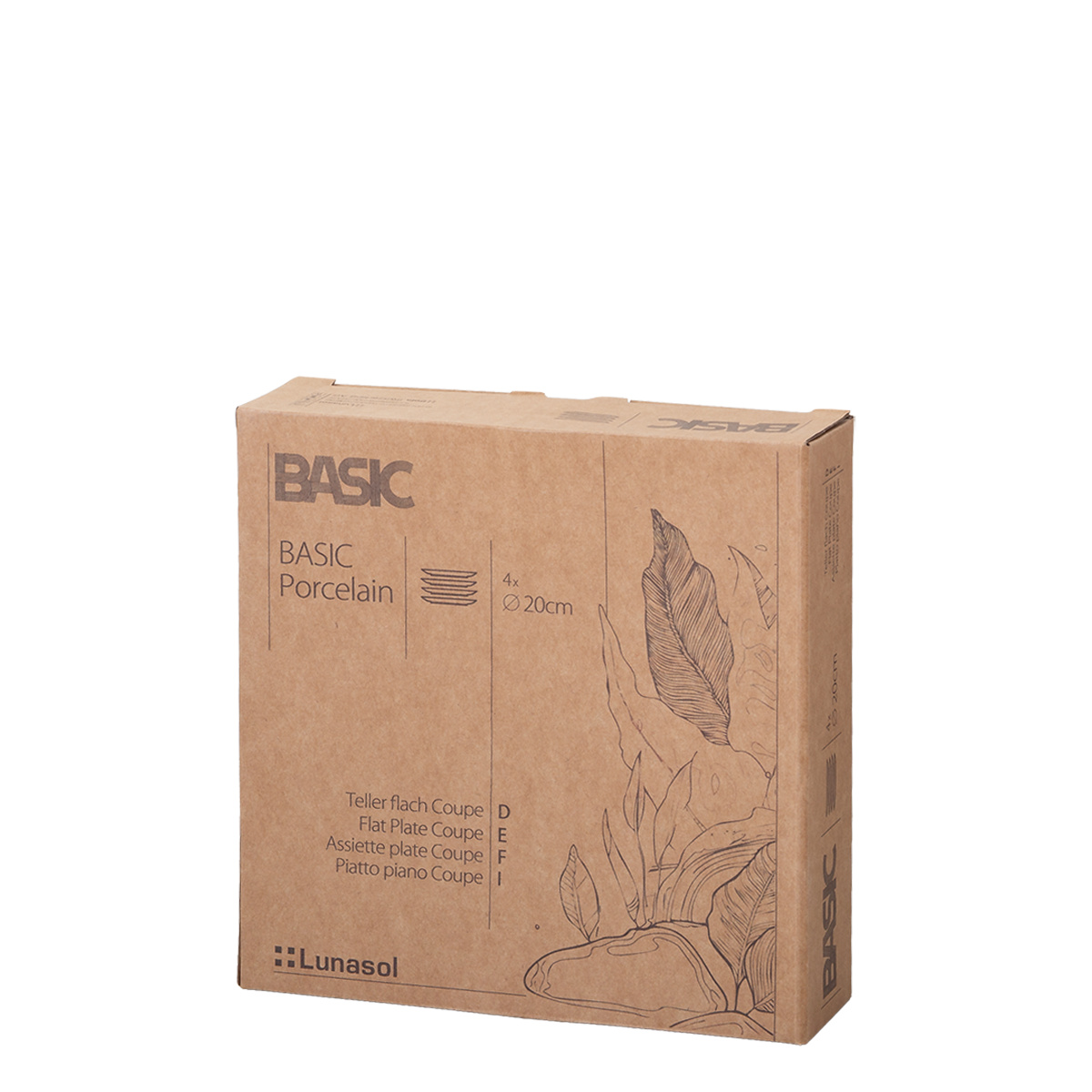 Plytké taniere Coupe 20 cm 4 ks | Basic Lunasol