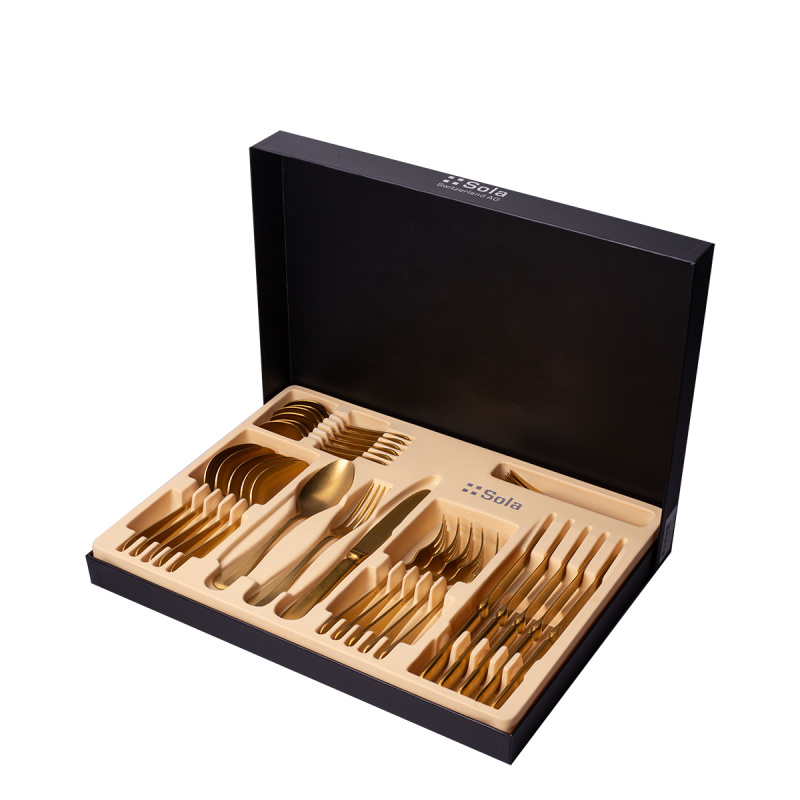 Príborový set 30 ks | Baguette Vintage Gold