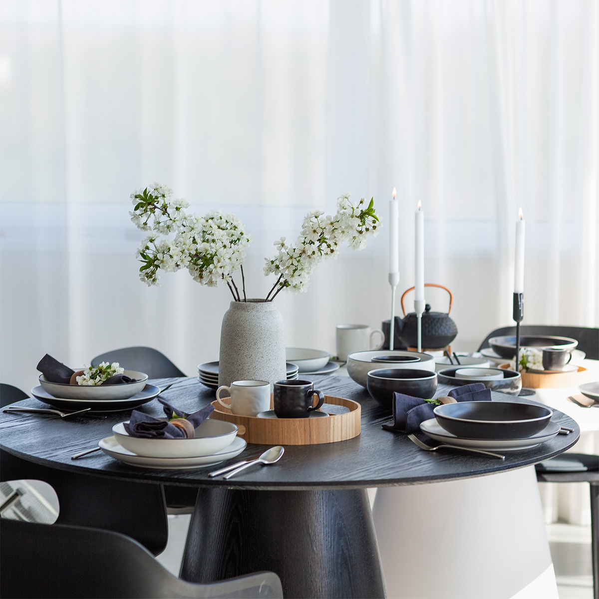 Set tanierov 18 ks | Elements Yin & Yang black