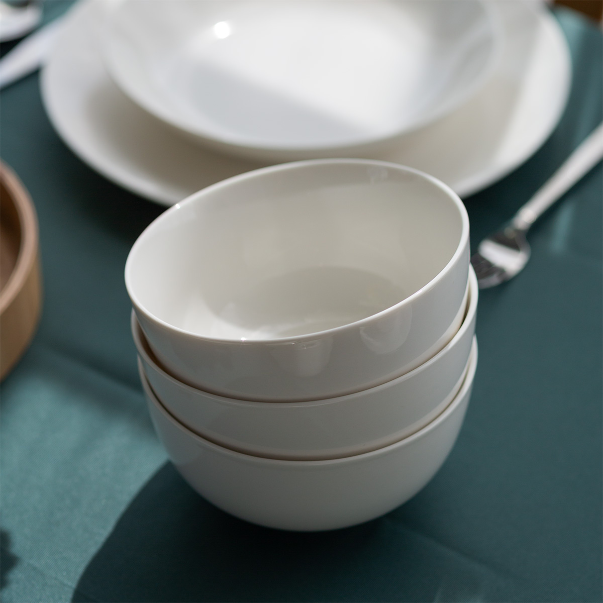 Porcelánový set 28 ks Flow biely | Lunasol