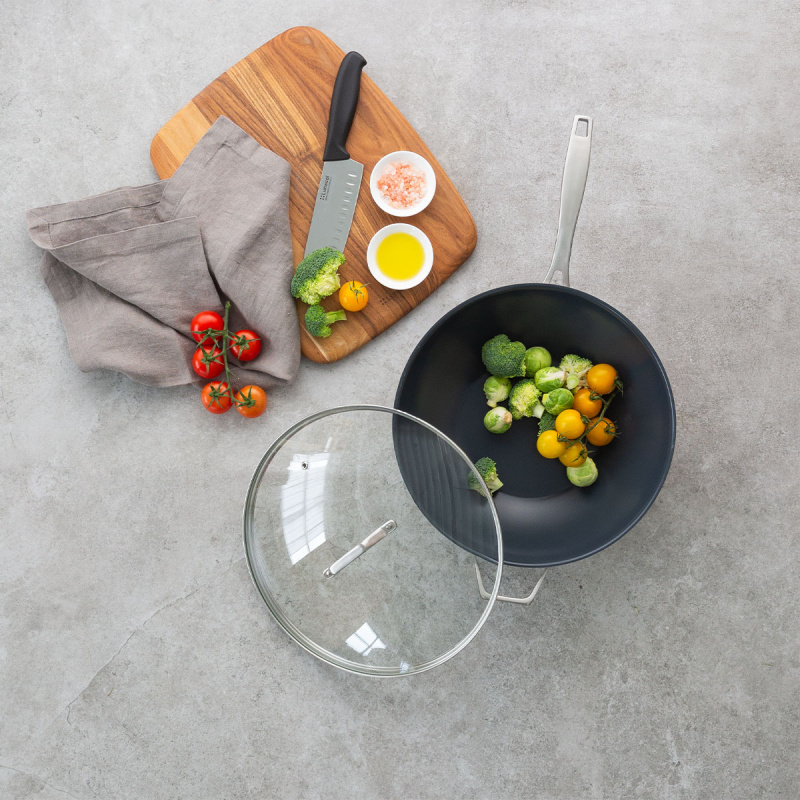 Wok so sklenenou pokrievkou ø 30 cm | Sirius Terra