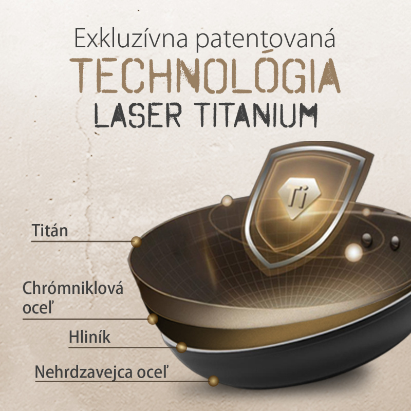 Hrniec s titánovým povrchom Ø 24 cm - Saturn Terra Lunasol