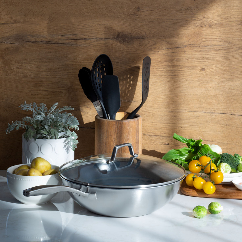 Wok so sklenenou pokrievkou ø 30 cm | Sirius Terra
