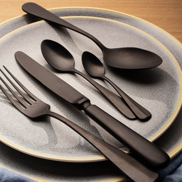 Príborový set 24 ks - Baguette Vintage čierny