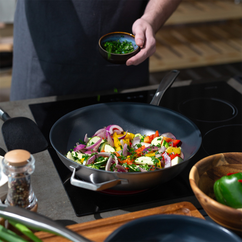 Wok so sklenenou pokrievkou ø 30 cm | Sirius Terra