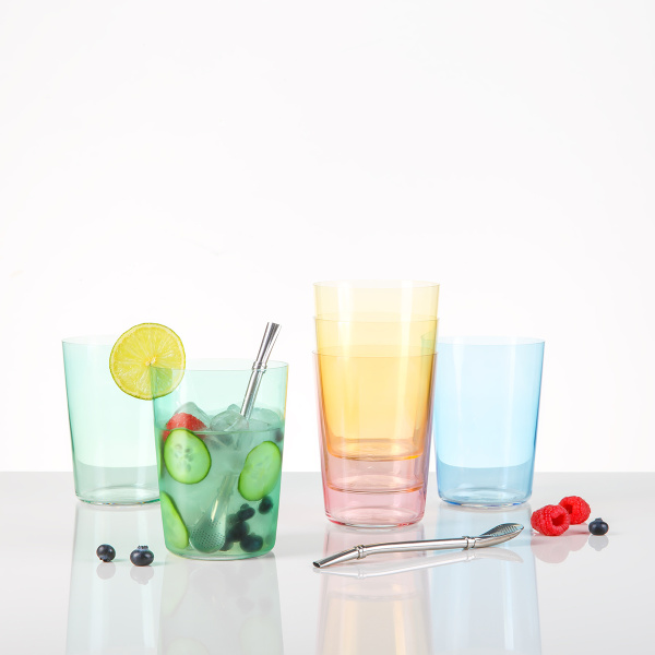 Poháre Tumbler červené 515 ml set 6 ks – 21st Century Glas Lunasol META Glass