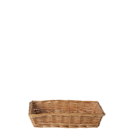 Hranatý prútený košík na chlieb 34 × 25 × 6,6 cm — Flow Wicker
