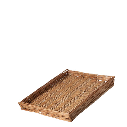 Hranatý prútený košík na chlieb 40 × 30 × 4 cm — Flow Wicker