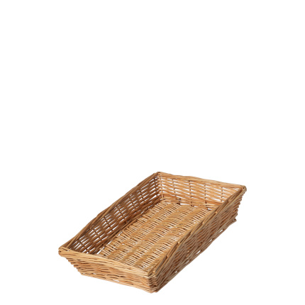 Hranatý prútený košík na chlieb 34 × 25 × 6,6 cm — Flow Wicker