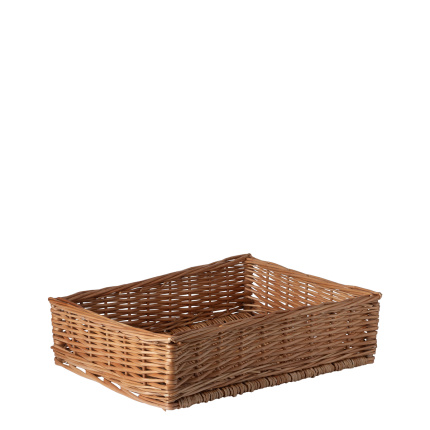 Hranatý prútený košík na chlieb 40 × 30 × 10 cm — Flow Wicker