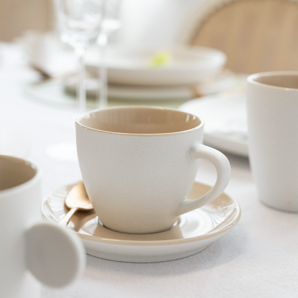 Kávová podšálka 14,5 cm — Fine Dining Ash Frosty