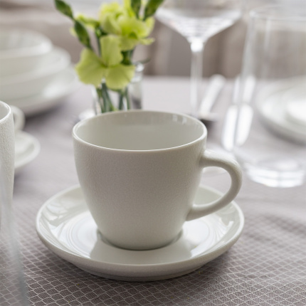 Kávová podšálka 14,5 cm — Fine Dining White Frosty