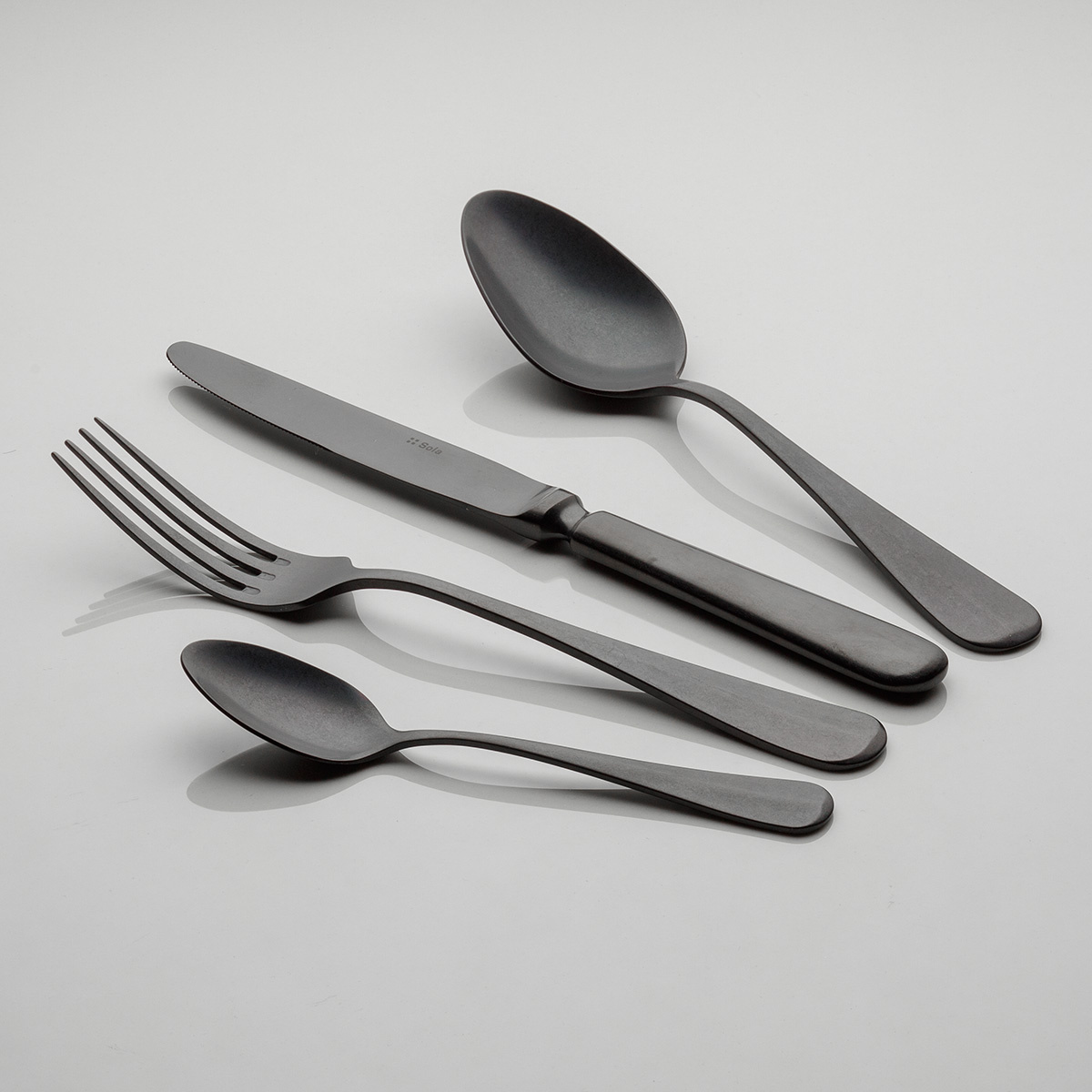 Príborový set 24 ks - Baguette Vintage čierny