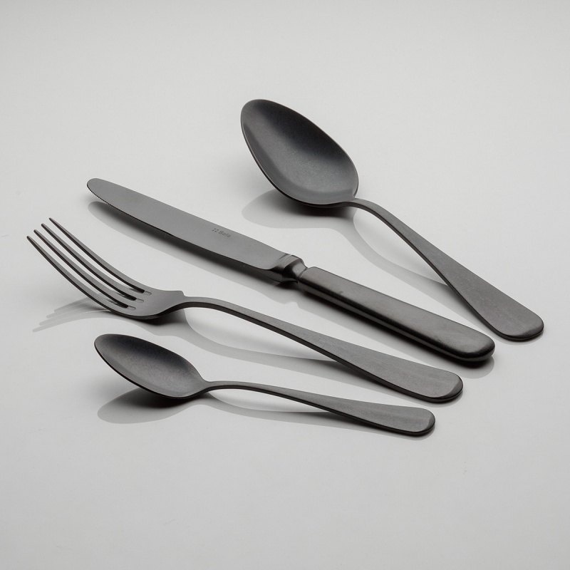 Príborový set 24 ks - Baguette Vintage čierny