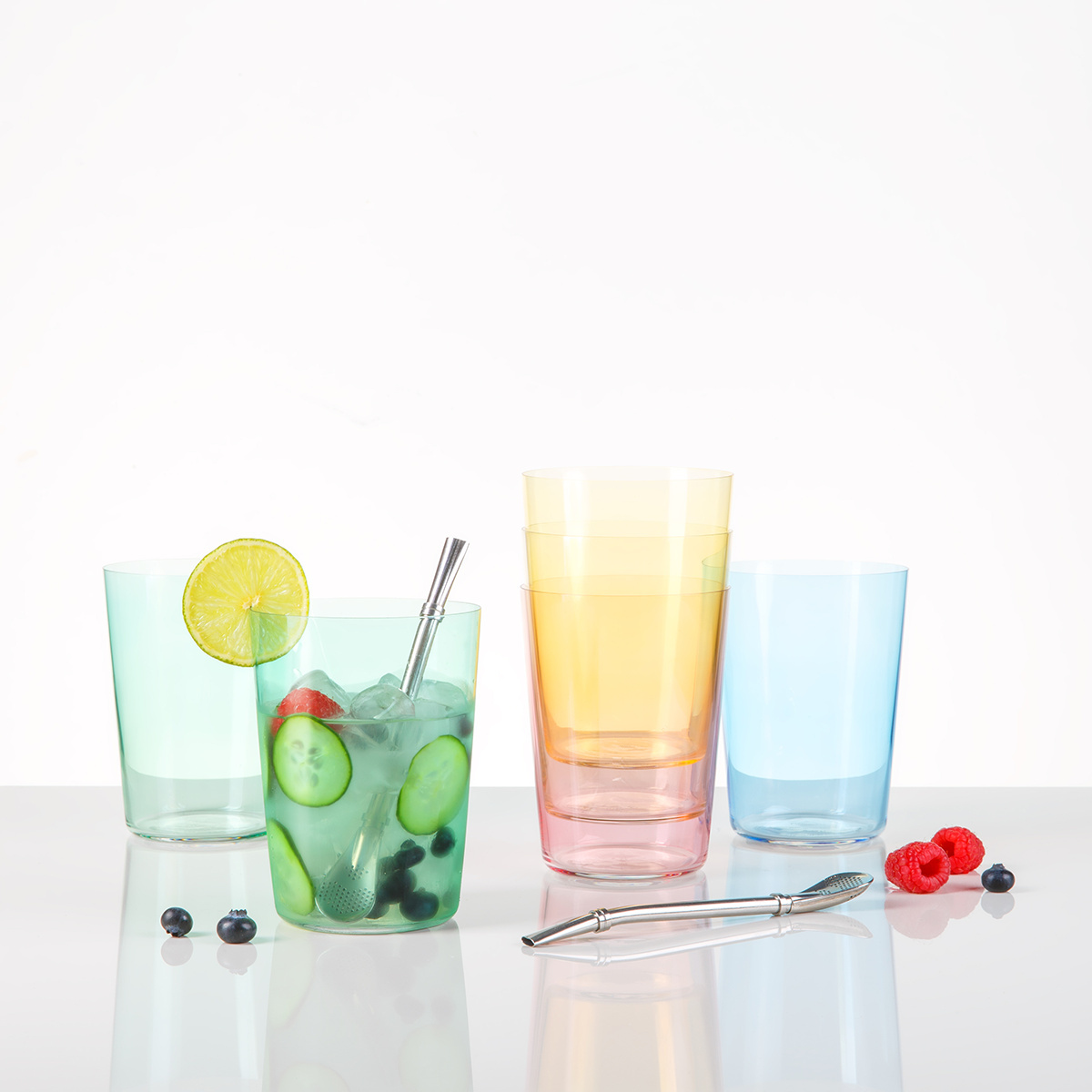 Poháre Tumbler zelené 515 ml set 6 ks – 21st Century Glas Lunasol META Glass