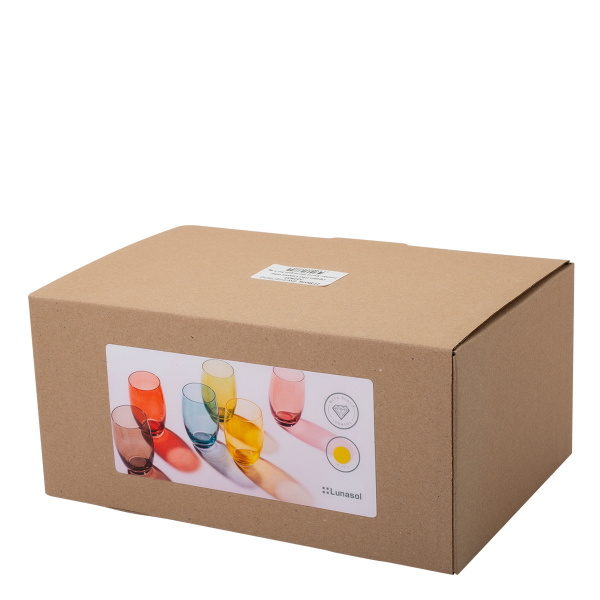Poháre Tumbler červené 460 ml 6 ks - Optima Glas Lunasol