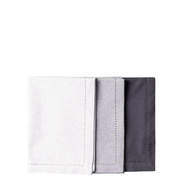 Svetlosivé bavlnené prestieranie 32 x 48 cm 2 ks – Basic Ambiente