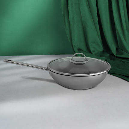 Wok so sklenenou pokrievkou ø 28 cm | Orion Inox
