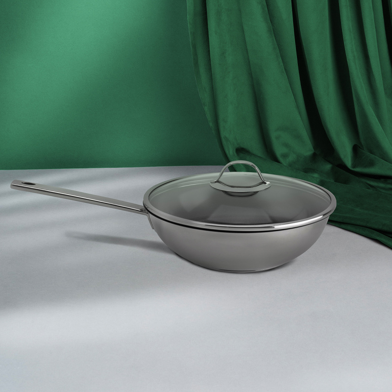 Wok so sklenenou pokrievkou ø 28 cm | Orion Inox