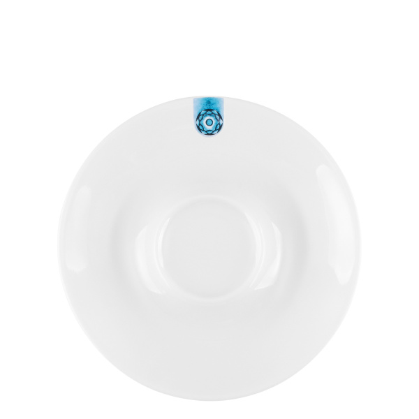 Kávová/čajová podšálka s modrým ornamentom 15 cm – Gaya RGB